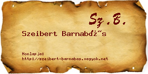 Szeibert Barnabás névjegykártya