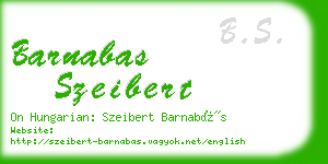 barnabas szeibert business card